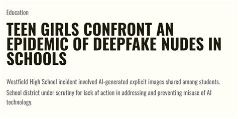 teen nude pic|Teen Girls Confront an Epidemic of Deepfake Nudes in Schools